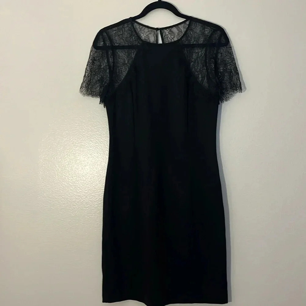 Catherine Malandrino | New black lace sheath dress Women’s size 8 stretch fitted